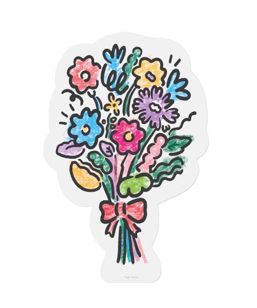 Finger Garden Flower Coloring card 핑거가든 꽃 컬러링 카드